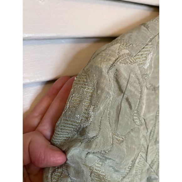Vintage Handmade Brocade Duster Jacket, Sea/Mint Green, size S-M - Picture 10 of 11